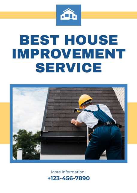 Designvorlage Best House Improvement Service für Flayer
