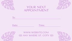 Massage Session Appointment Reminder on Purple