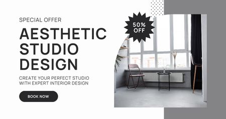 Plantilla de diseño de Aesthetic Studio Design Facebook AD 