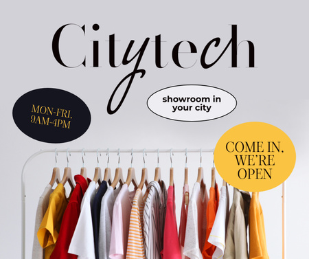 Clothes Store Opening Announcement Facebook Tasarım Şablonu