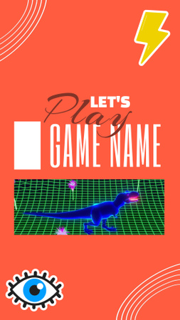 Let`s Play Retro Game Promotion In Orange Instagram Video Story Design Template