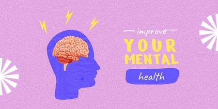 Mental Health Program Ad Twitter Design Template