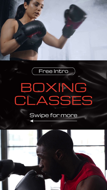 Awesome Boxing Classes Offer For Everyone TikTok Video Šablona návrhu