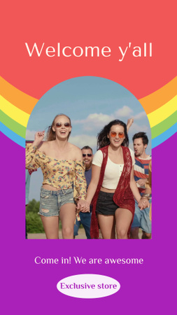 Ontwerpsjabloon van Instagram Video Story van LGBT Community Invitation