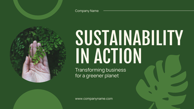 Business Transformation Strategy to Preserve Environment Presentation Wide tervezősablon