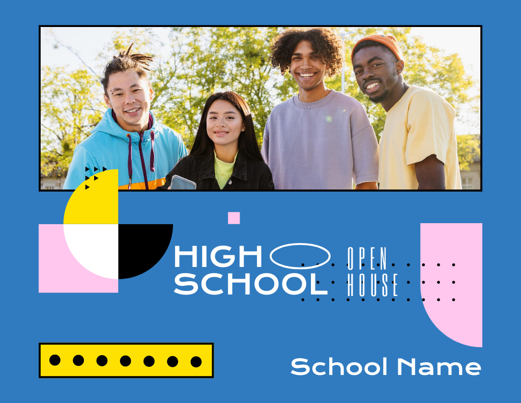 Exciting High School Promo Flyer 8.5x11in Horizontal – шаблон для дизайна
