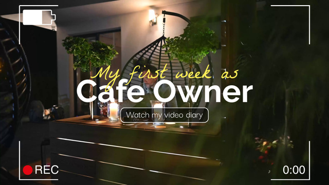 Template di design Sharing Experience Of Owning Cafe For First Week Full HD video