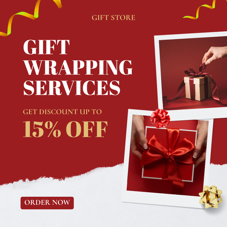 Gift Wrapping Service Discount Instagram Design Template