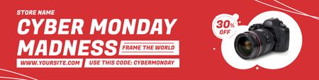 Cyber Monday Offers of Photo Equipment Twitter Design Template
