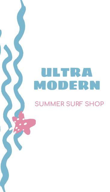 Emblem of Trendy Summer Store Business Card US Verticalデザインテンプレート