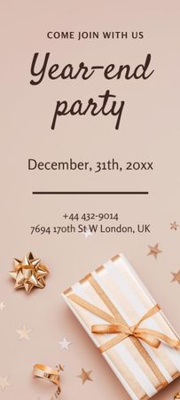 Year-End Party Announcement Invitation 9.5x21cm Modelo de Design