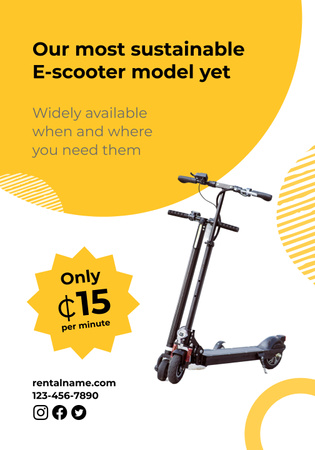 Electric Scooters for Sale Poster 28x40in Πρότυπο σχεδίασης