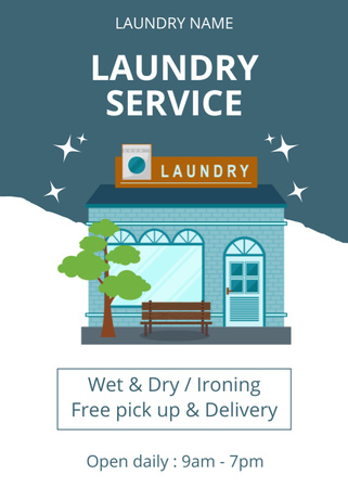 Modern Laundry Service Offer Flayer Design Template