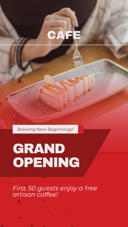 Platilla de diseño Announcement of Grand Opening of Cafe with Large Selection of Desserts Instagram Story