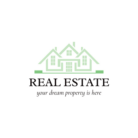 Modern Real Estate Emblem Logo Design Template