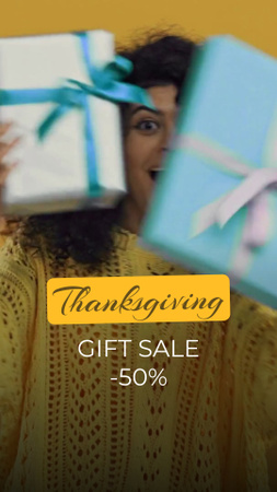Lovely Thanksgiving Presents At Special Prices Offer TikTok Video Design Template