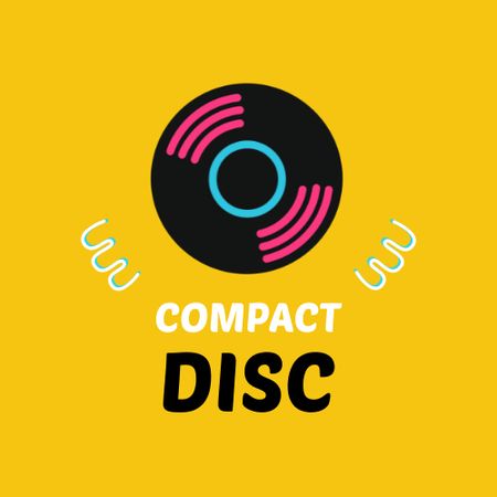 Spinning Compact Disc Animated Logo Šablona návrhu