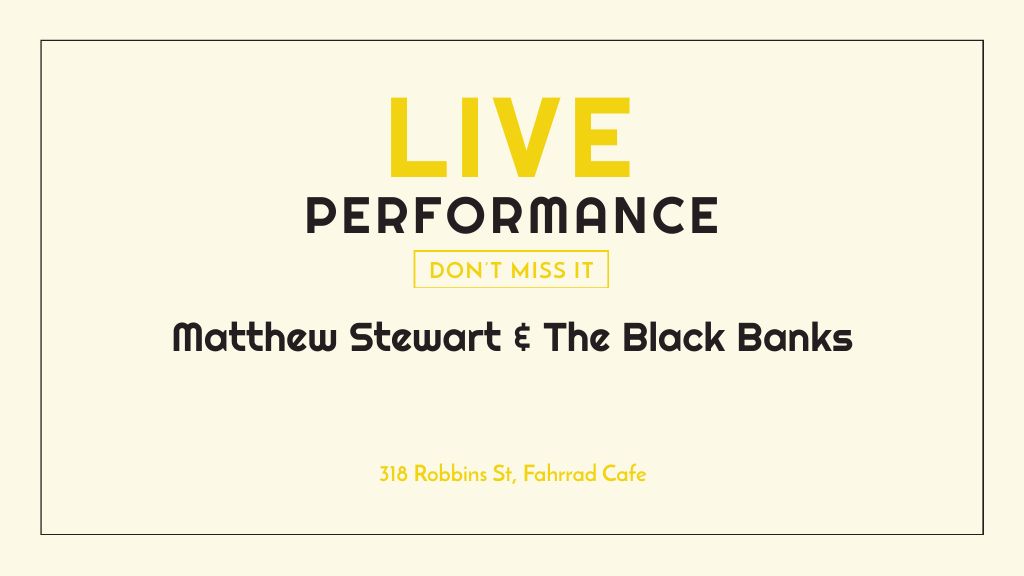 Live Performance Announcement on White Title – шаблон для дизайна