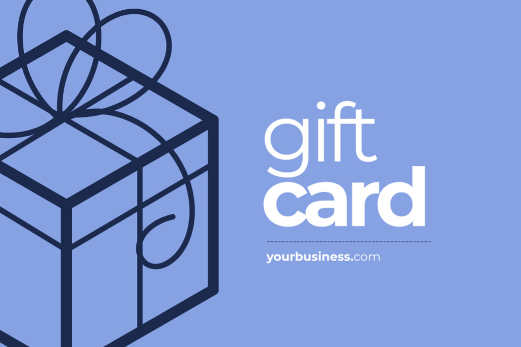 Template di design Voucher Offer with Gift Box Gift Certificate