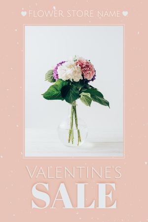Platilla de diseño Valentine's Day Flower Sale Pinterest
