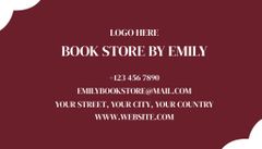 Book Store Ad on Deep Red