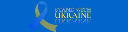 Designvorlage LinkedIn Cover Stand With Ukraine für LinkedIn Cover