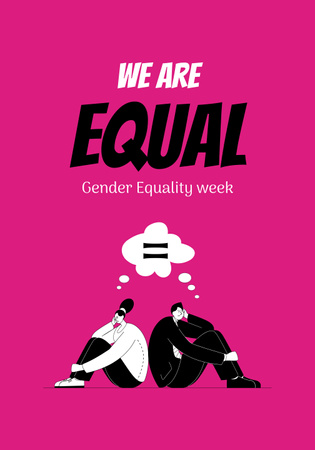 Ontwerpsjabloon van Poster 28x40in van Gender Equality Week Announcement