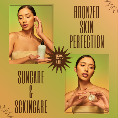 Tan Discount for Bronze Skin Instagram Design Template