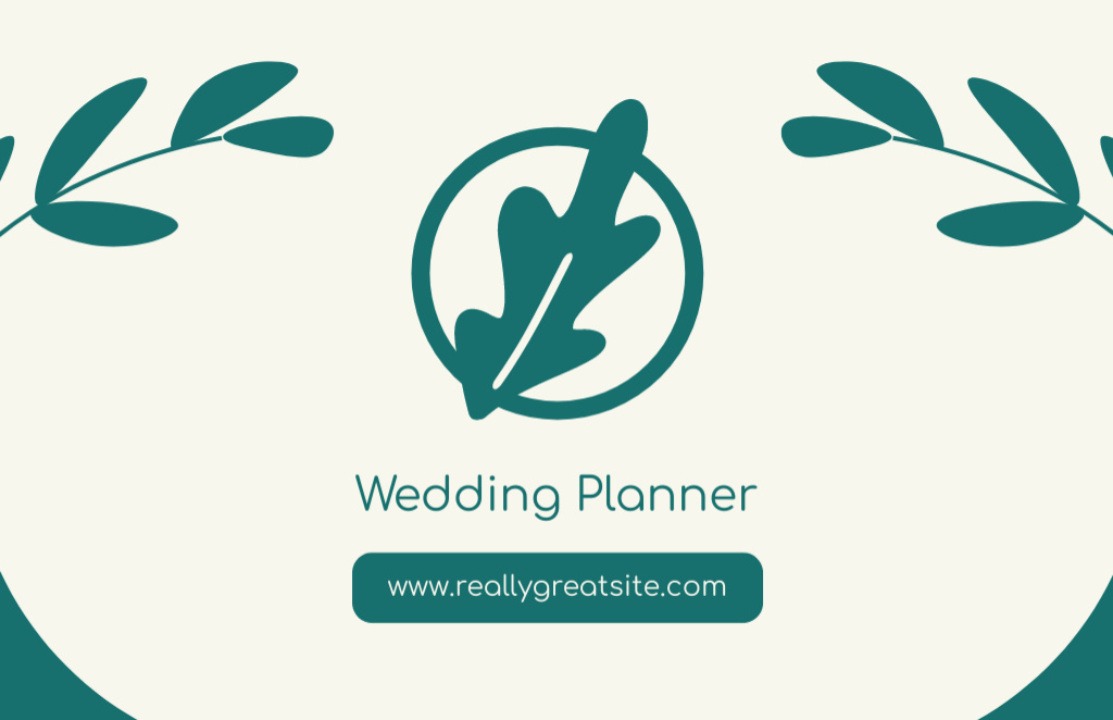 Wedding Planning Company Emblem Business Card 85x55mm – шаблон для дизайну