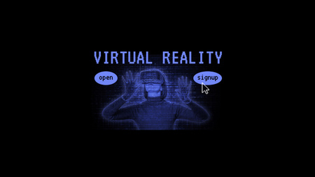 virtuális valóság csatorna promóció Youtube tervezősablon