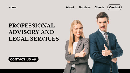 Professional Advisory and Legal Services Title 1680x945px Design Template