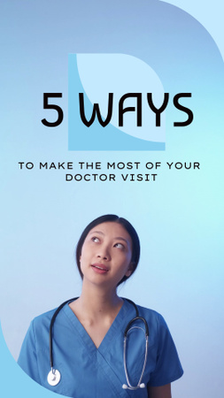 Plantilla de diseño de Tips for Visiting Doctor Instagram Video Story 