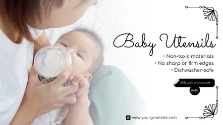 Platilla de diseño High Quality Baby Utensils With Discount Full HD video