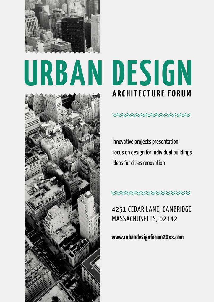 Ontwerpsjabloon van Poster van Urban Design Architecture Forum Offer