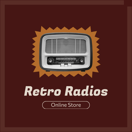 Well-preserved Radios In Online Store Offer Animated Logo Design Template