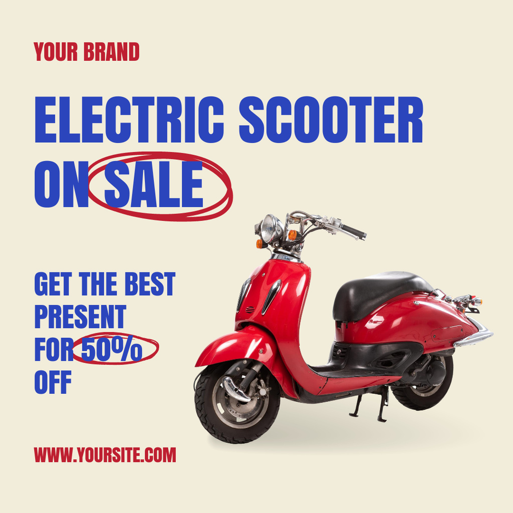Electric Scooters for Sale Instagram Design Template