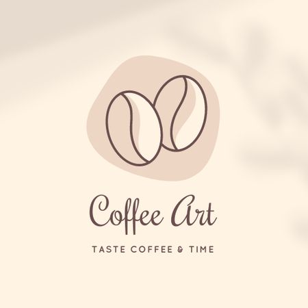 Cafe Ad with Coffee Beans Logo Modelo de Design