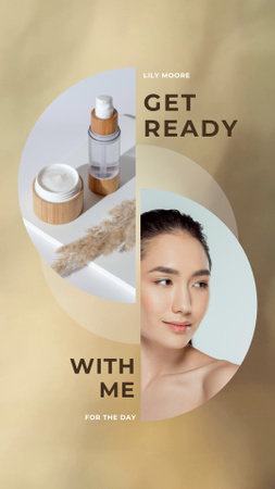 Szablon projektu Reklama produktów kosmetycznych z kosmetykami naturalnymi TikTok Video