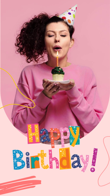 Yummi Donuts And Congrats On Birthday TikTok Video tervezősablon