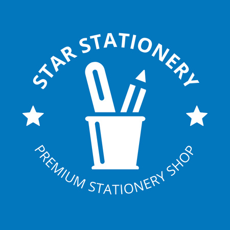 Szablon projektu Premium Stationery Store Advertisement Logo
