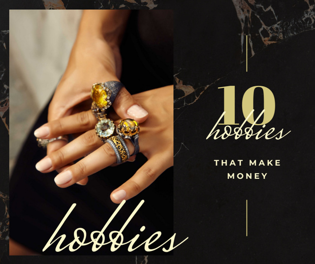Modèle de visuel Jewelry Sale Woman wearing Rings - Facebook