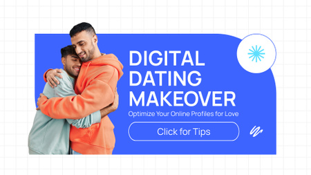 Digital Dating Makeover FB event cover Design Template