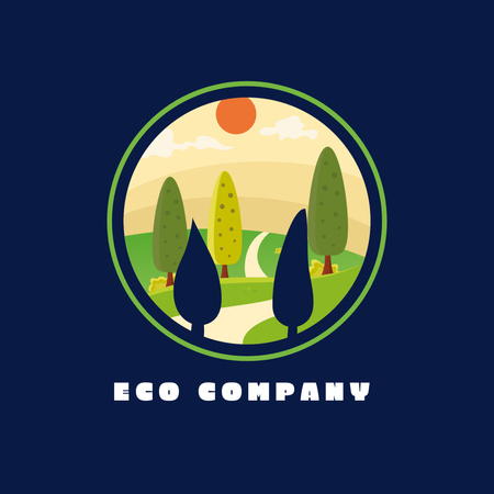 Greenery Eco Company Promotion Animated Logo Design Template