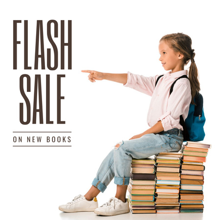 Children Books Sale Announcement Instagram Design Template