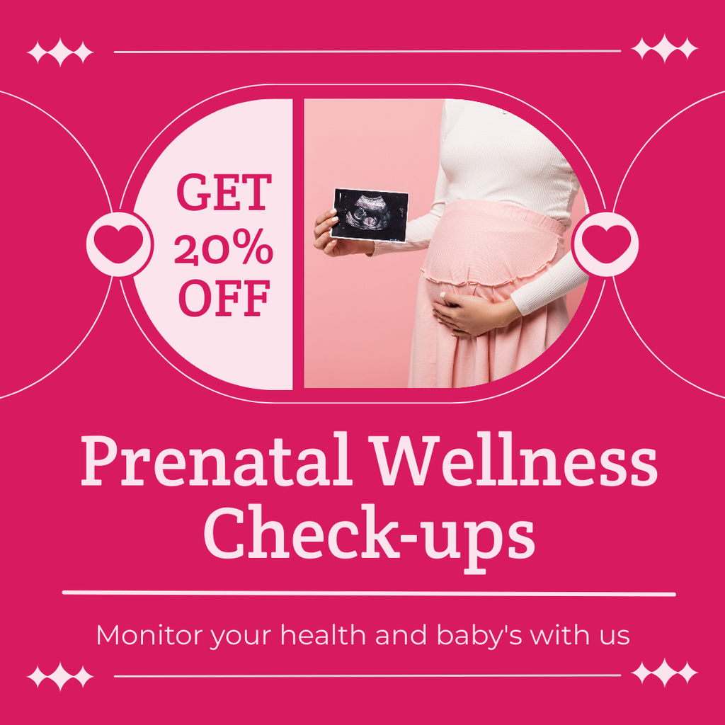 Ontwerpsjabloon van Instagram van Prenatal Wellness Check-ups with Discount