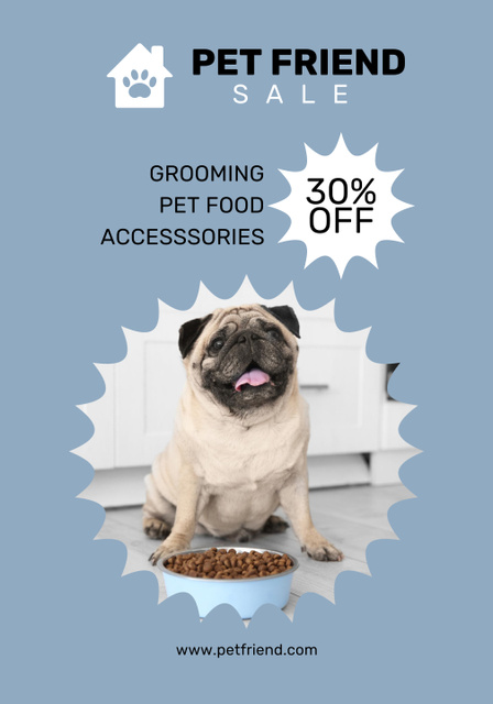 Template di design Pet Salon Promotion With Pet -friend Sale Poster 28x40in