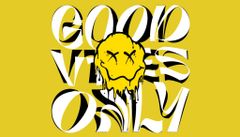 Good Vibes Message on Yellow