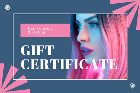 Plantilla de diseño de Promociones de servicios de belleza Gift Certificate 