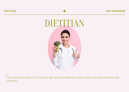 Dieting and Health Consultation Flyer A6 Horizontal Design Template