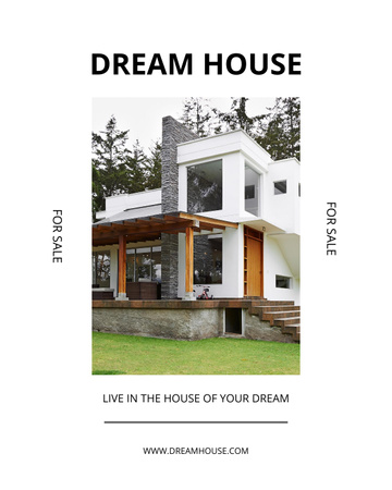 Real Estate Agency Offers Contemporary Home Poster 16x20in Modelo de Design